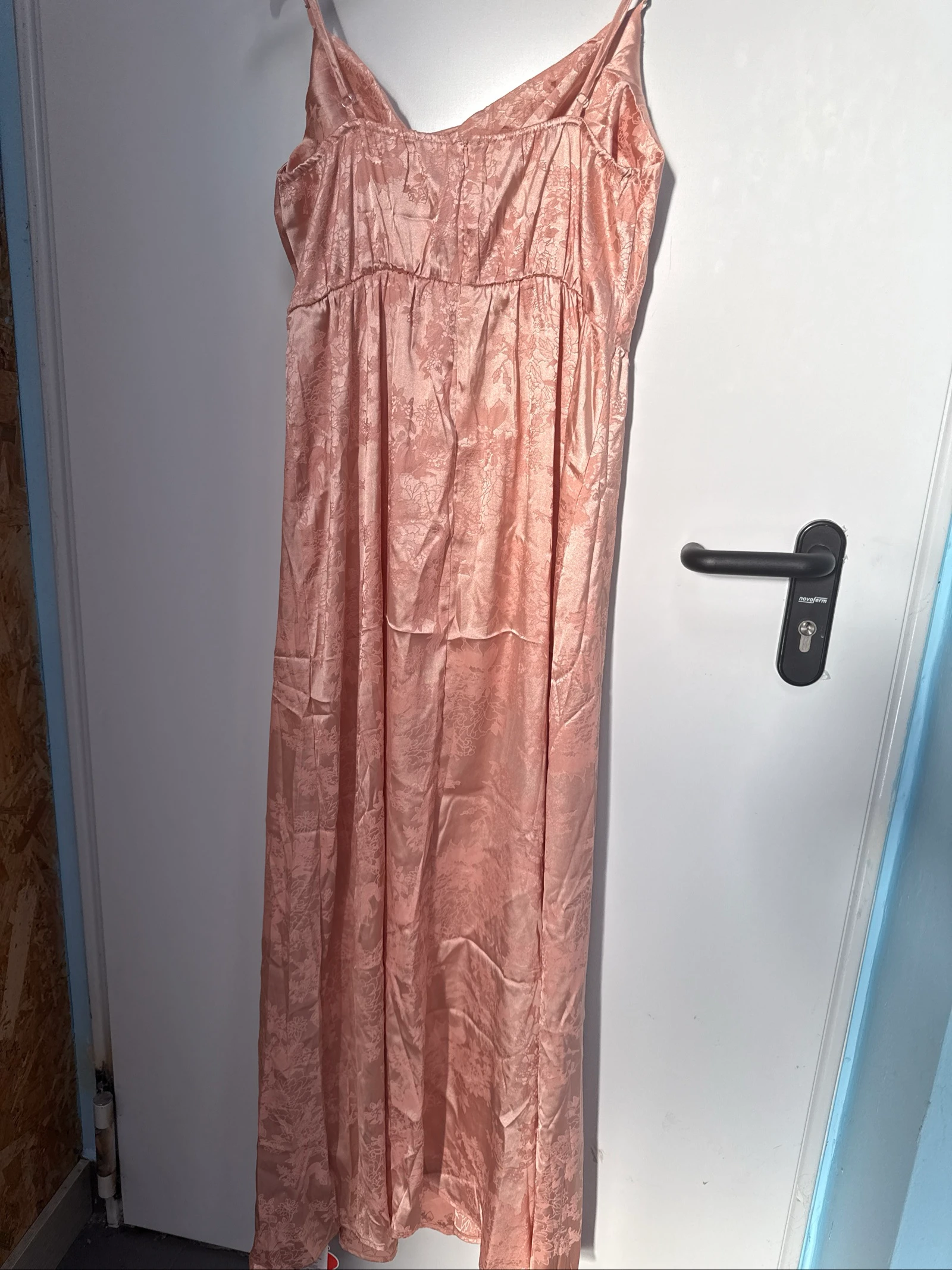 Vestido longo de cetim da Cider rosa GG novo com etiqueta – photo 6